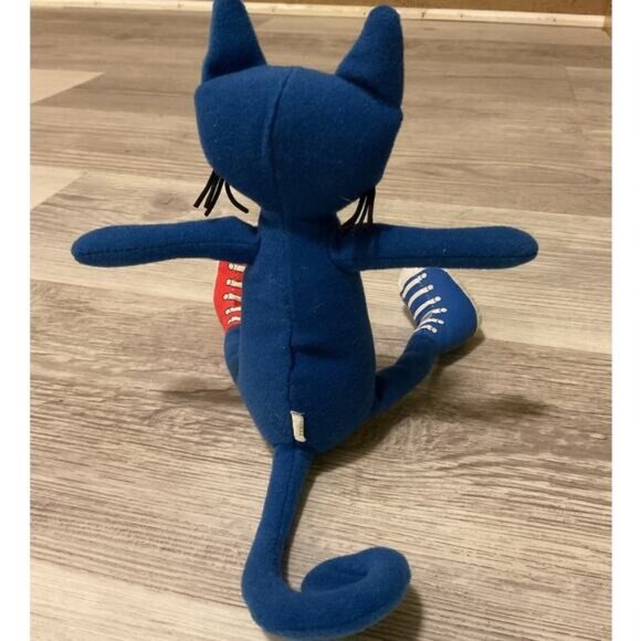Pete The Cat Blue Shoe Red Shoe Heart Plush Stuffed Animal Cat Doll Toy - Picture 2 of 3